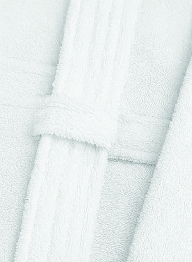 Premium 450 GSM Terry Cotton Bathrobe – White | Luxurious Shawl Collar | Super Absorbent & Ultra-Soft | Unisex Loungewear | 140cm Length