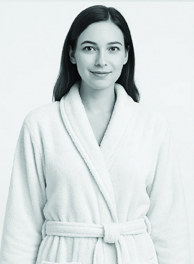 Premium 450 GSM Terry Cotton Bathrobe – White | Luxurious Shawl Collar | Super Absorbent & Ultra-Soft | Unisex Loungewear | 140cm Length