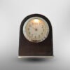 Leather Alarm Clock Mute Movement Hotel Table Desktop Decoration Bell with Light Battery Perfect Home and Office Decor