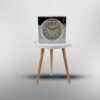 Silver Analog Alarm Clock - 9x9 cm Stylish Design Perfect for Bedroom And Office Decor
