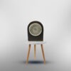 Leather Alarm Clock Mute Movement Hotel Table Desktop Decoration Bell with Light Battery Perfect Home and Office Decor