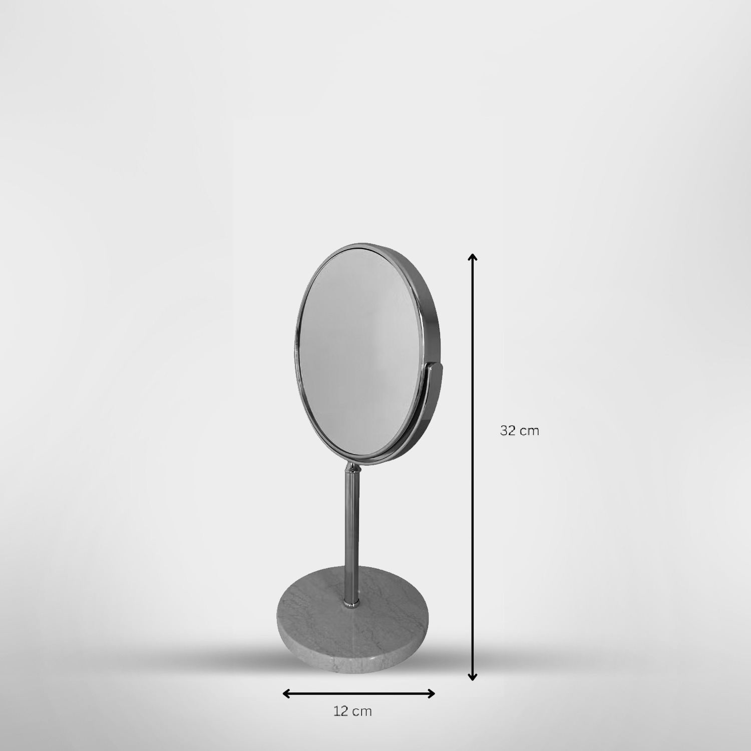 Pearl Coast Perfect View 360° Rotating Mirror: Dual-Sided 1X And 3X Magnification for Flawless Detail