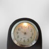 Leather Alarm Clock Mute Movement Hotel Table Desktop Decoration Bell with Light Battery Perfect Home and Office Decor