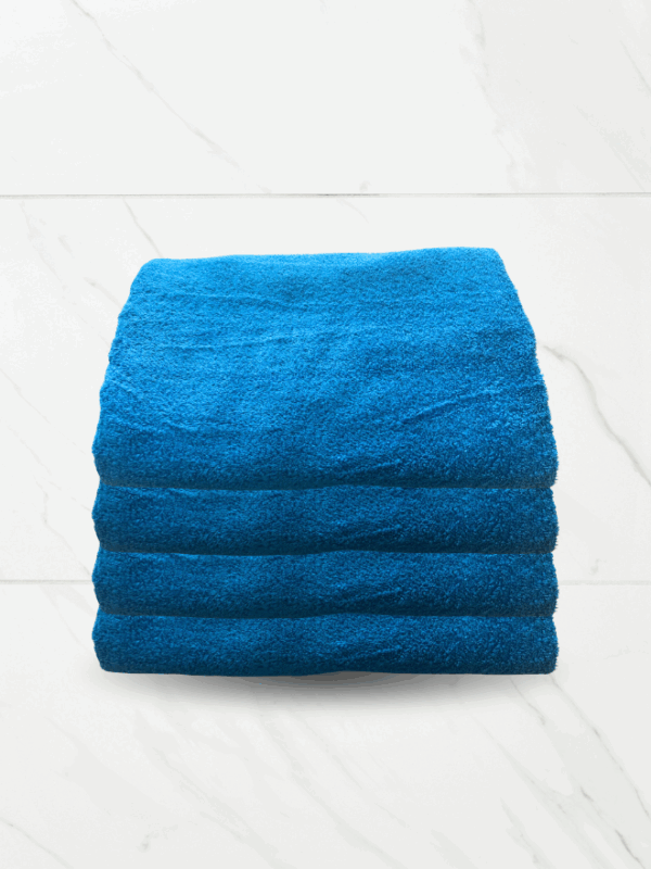 4pc Blue Bath Towel Set 76x152cm Premium Cotton 550 GSM Ultra Soft and Highly Absorbent Hotel And Spa Quality Towels