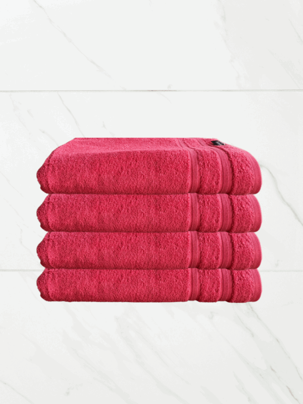 4pc Coral Bath Towel Set 70x150cm Premium Cotton 630 GSM Ultra Soft and Highly Absorbent Hotel And Spa Quality Towels