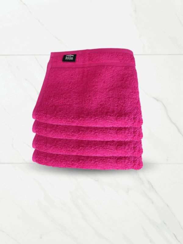 4 Pieces Luxury Hand Towel Set 50x80cm 630 GSM Premium Cotton Ultra Soft and Highly Absorbent Expertly Woven for Durability Hotel And Spa Quality Towels Pink