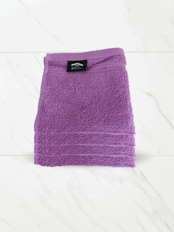 4 Pieces Luxury Hand Towel Set 50x80cm 630 GSM Premium Cotton Ultra Soft and Highly Absorbent Expertly Woven for Durability Hotel And Spa Quality Towels Purple