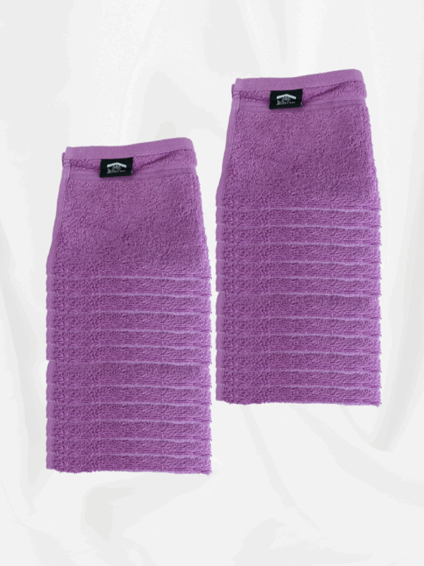 24 Pieces Luxury Face Towel Set 30x30cm 630 GSM Premium Cotton Ultra Soft and Highly Absorbent Expertly Woven for Durability Hotel And Spa Quality Towels Purple