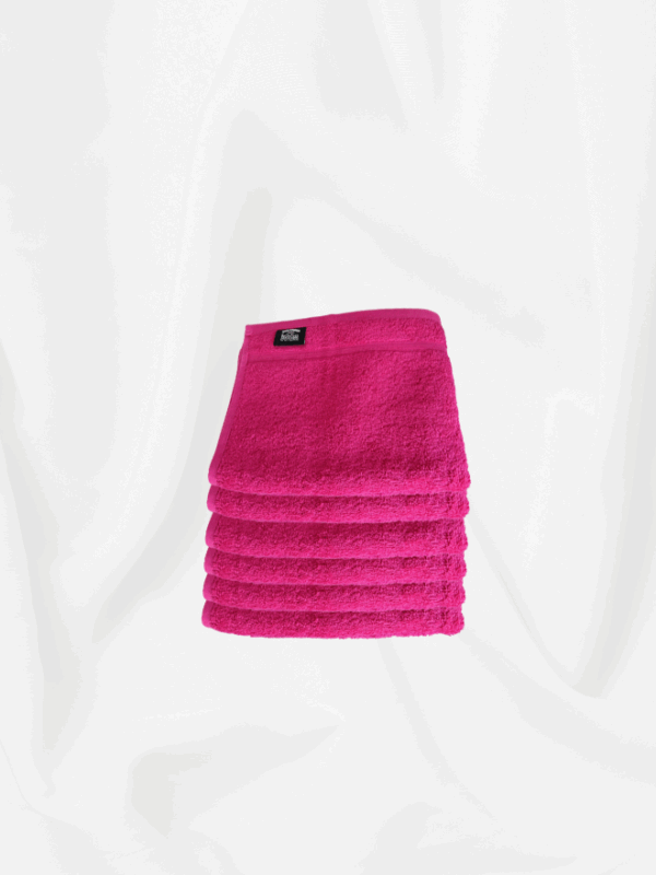 Bella Casa - 6 pc Luxury Face Towel Set (30x30cm) 630 GSM, 100% Premium Cotton, Ultra Soft and Highly Absorbent, Expertly Woven for Durability, Hotel & Spa Quality Towels, Pink