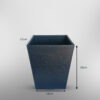 Pearl Coast Classic Leather Trash Cans Waste Paper Basket, Storage Bin for Bathroom, Kitchen, Office and High Class Hotel (BLUE) 28x18 cm