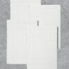 Premium Cotton Bath Mat 50x80cm – 860 GSM, Framed Border Design – White Pack of  4