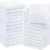 White Cotton Washcloths Set Premium Cotton, Premium Quality Face Cloths, Highly Absorbent and Super Soft