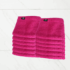 24 Pieces Luxury Face Towel Set 30x30cm 630 GSM Premium Cotton Ultra Soft and Highly Absorbent Expertly Woven for Durability Hotel And Spa Quality Towels Pink