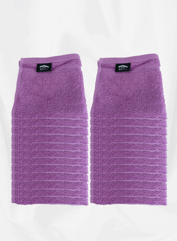 24 Pieces Luxury Face Towel Set 30x30cm 630 GSM Premium Cotton Ultra Soft and Highly Absorbent Expertly Woven for Durability Hotel And Spa Quality Towels Purple