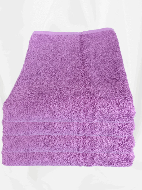 4 Pieces Luxury Hand Towel Set 50x80cm 630 GSM Premium Cotton Ultra Soft and Highly Absorbent Expertly Woven for Durability Hotel And Spa Quality Towels Purple