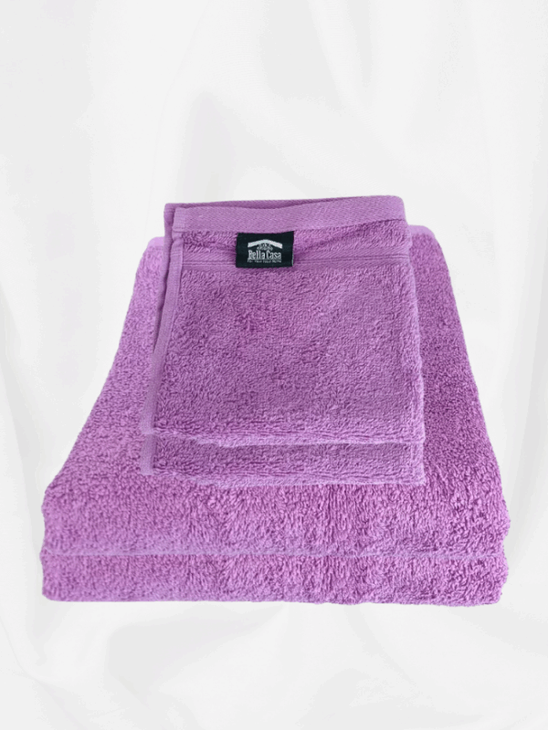 4 Pieces Luxury Towel Set Premium Cotton 630 GSM Ultra Soft and Highly Absorbent Expertly Woven for Durability Hotel And Spa Quality Towels 2 Hand Towel 50X80 2 Face Towel 30X30cm Purple