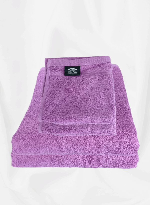 4 Pieces Luxury Towel Set Premium Cotton 630 GSM Ultra Soft and Highly Absorbent Expertly Woven for Durability Hotel And Spa Quality Towels 2 Hand Towel 50X80 2 Face Towel 30X30cm Purple
