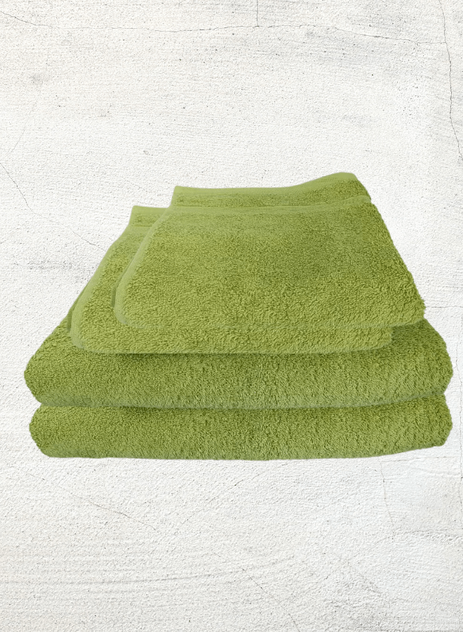 1 4 Pieces Luxury Towel Set Premium Cotton 630 GSM Ultra Soft and Highly Absorbent Expertly Woven for Durability Hotel And Spa Quality Towels 2 Bath Towel 70X150 2 Hand Towel 50X80cm Green