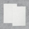Premium Cotton Bath Mat 50x80cm – 860 GSM, Framed Border Design – White Pack of  2