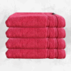 4pc Coral Bath Towel Set 70x150cm Premium Cotton 630 GSM Ultra Soft and Highly Absorbent Hotel And Spa Quality Towels