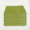 4 Pieces Luxury Hand Towel Set 50x80cm 630 GSM Premium Cotton Ultra Soft and Highly Absorbent Expertly Woven for Durability Hotel And Spa Quality Towels Green