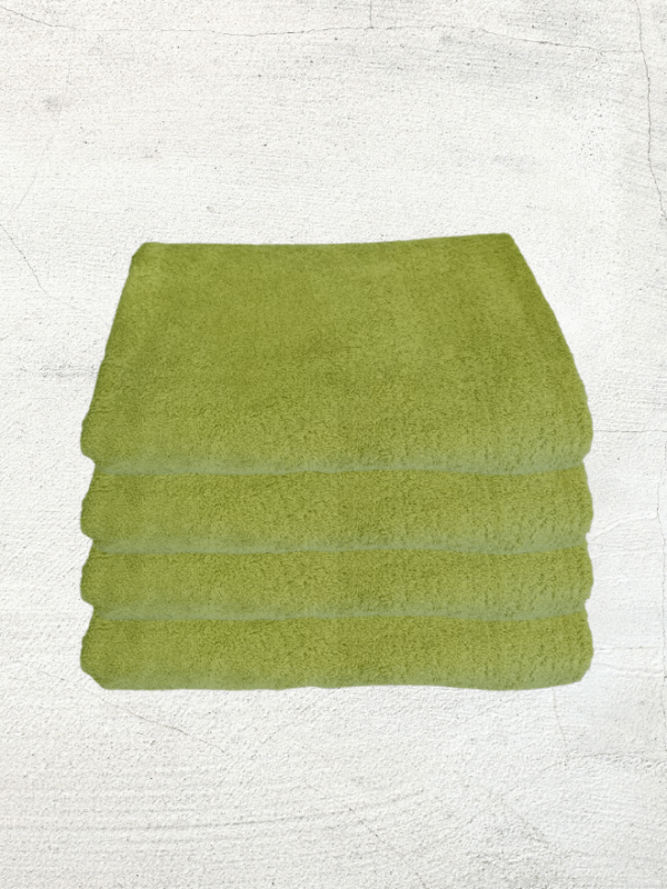 4 Pieces Luxury Hand Towel Set 50x80cm 630 GSM Premium Cotton Ultra Soft and Highly Absorbent Expertly Woven for Durability Hotel And Spa Quality Towels Green