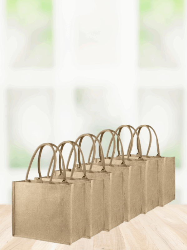 Dubai Souvenir Jute Bag – EcoChic Tote Bags | Pack of 6 | Durable, Stylish & Reusable