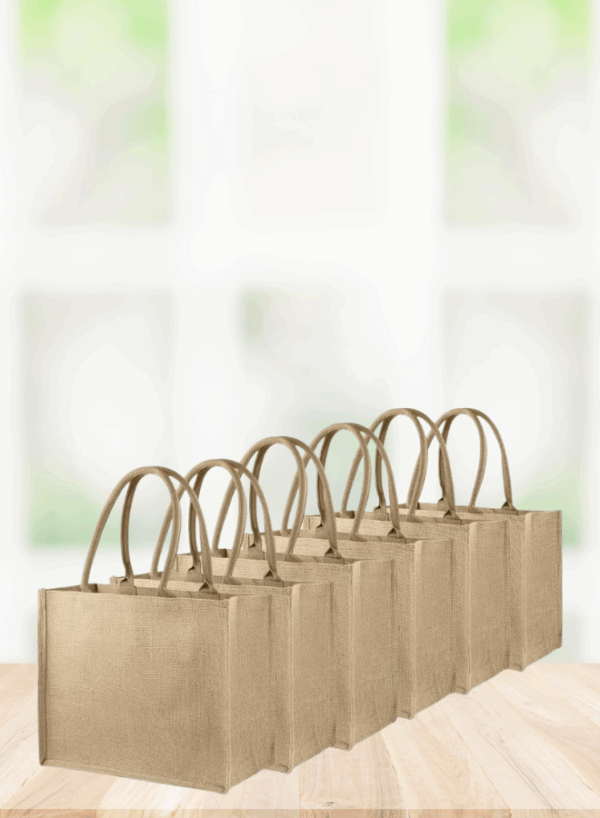 Dubai Souvenir Jute Bag – EcoChic Tote Bags | Pack of 6 | Durable, Stylish & Reusable