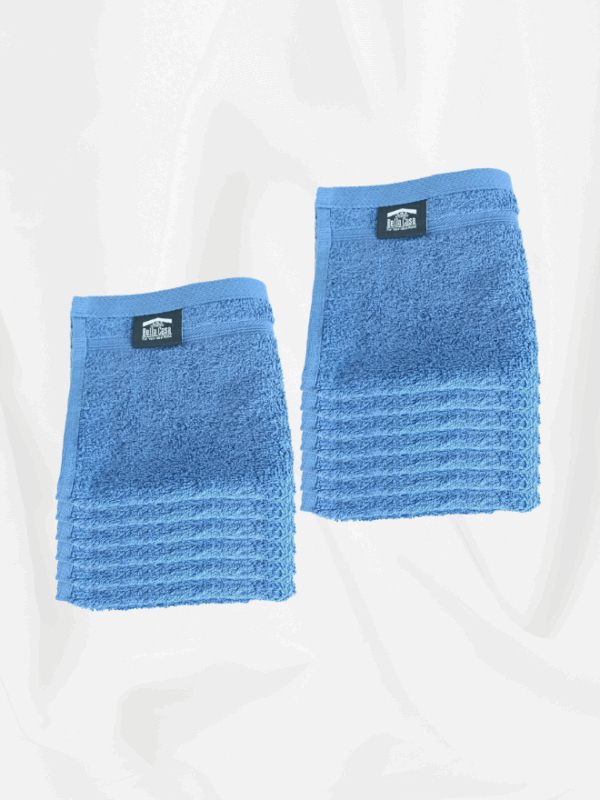 12 Pieces Luxury Face Towel Set 30x30cm 630 GSM Premium Cotton Ultra Soft and Highly Absorbent Expertly Woven for Durability Hotel And Spa Quality Towels Blue
