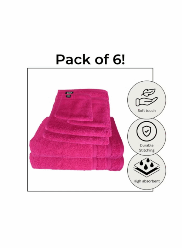 6 Pieces Luxury Towel Set Premium Cotton 630 GSM Ultra Soft and Highly Absorbent Expertly Woven for Durability Hotel And Spa Quality Towels 2 Bath Towel 70X150 2 Hand Towel 50X80cm 2 Face Towel