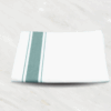 Soft Linen Wiping Cloth, White with Green stripe (50x70 cm) | pack of (number) Pack of 24