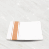 Soft Linen Wiping Cloth, White with Yellow stripe (50x70 cm) | Pack of 24