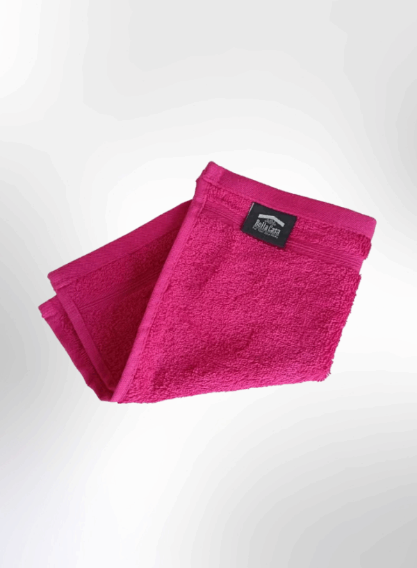 Bella Casa - 6 pc Luxury Face Towel Set (30x30cm) 630 GSM, 100% Premium Cotton, Ultra Soft and Highly Absorbent, Expertly Woven for Durability, Hotel & Spa Quality Towels, Pink