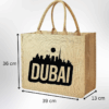 Dubai Souvenir Jute Bag – EcoChic Tote Bags | Pack of 3 | Durable, Stylish & Reusable