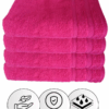 4 Pieces Luxury Pink Bath Towel Set 70X150cm 630 GSM Premium Cotton Ultra Soft and Highly Absorbent Expertly Woven for Durability Hotel And Spa Quality Towels