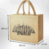 Dubai Souvenir Jute Bag – EcoChic Tote Bags | Pack of 6 | Durable, Stylish & Reusable
