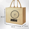 Dubai Souvenir Jute Bag – EcoChic Tote Bags | Pack of 6 | Durable, Stylish & Reusable