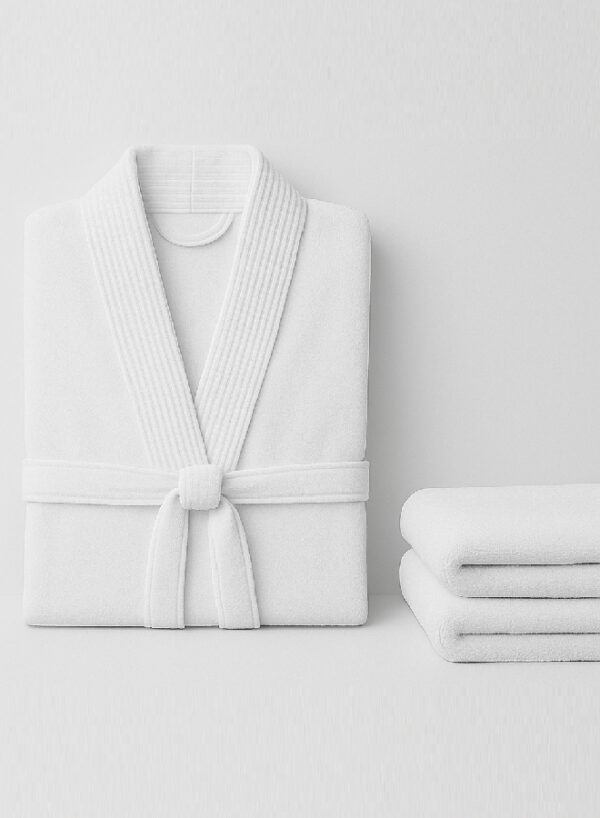 3 400 GSM Velour Cotton Bathrobe – Kimono Style | Luxurious & Lightweight | Ultra-Soft Finish | Unisex Loungewear | 125cm Length
