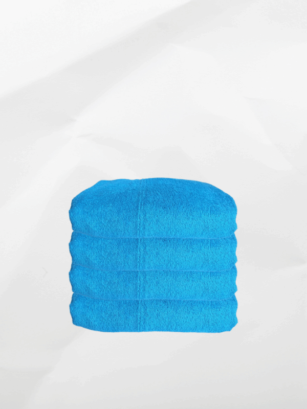 4pc Blue Bath Towel Set 76x152cm Premium Cotton 550 GSM Ultra Soft and Highly Absorbent Hotel And Spa Quality Towels