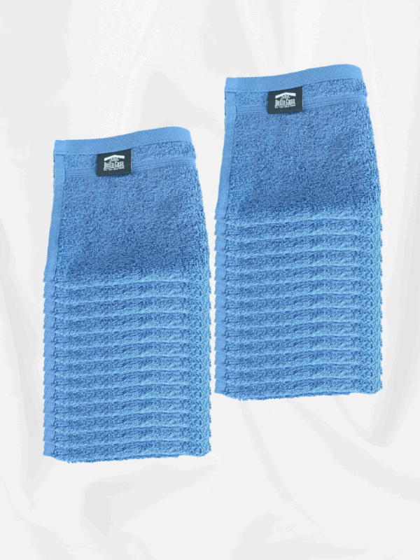 24 Pieces Luxury Face Towel Set 30x30cm 630 GSM Premium Cotton Ultra Soft and Highly Absorbent Expertly Woven for Durability Hotel And Spa Quality Towels Blue