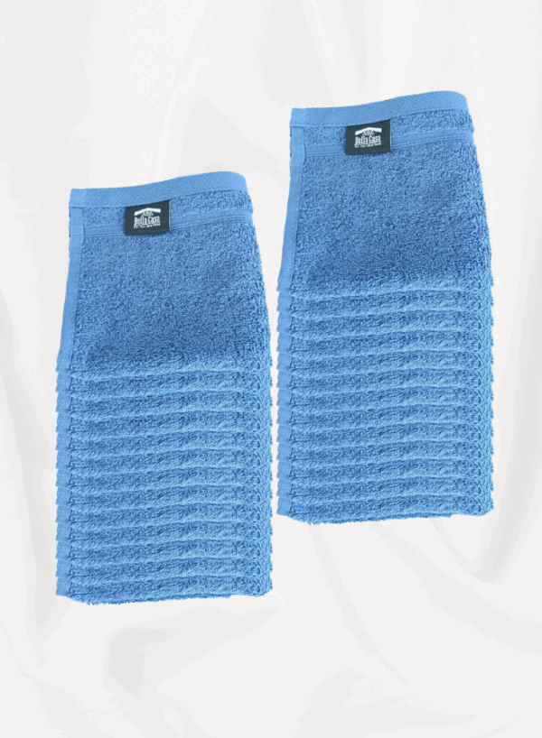 24 Pieces Luxury Face Towel Set 30x30cm 630 GSM Premium Cotton Ultra Soft and Highly Absorbent Expertly Woven for Durability Hotel And Spa Quality Towels Blue