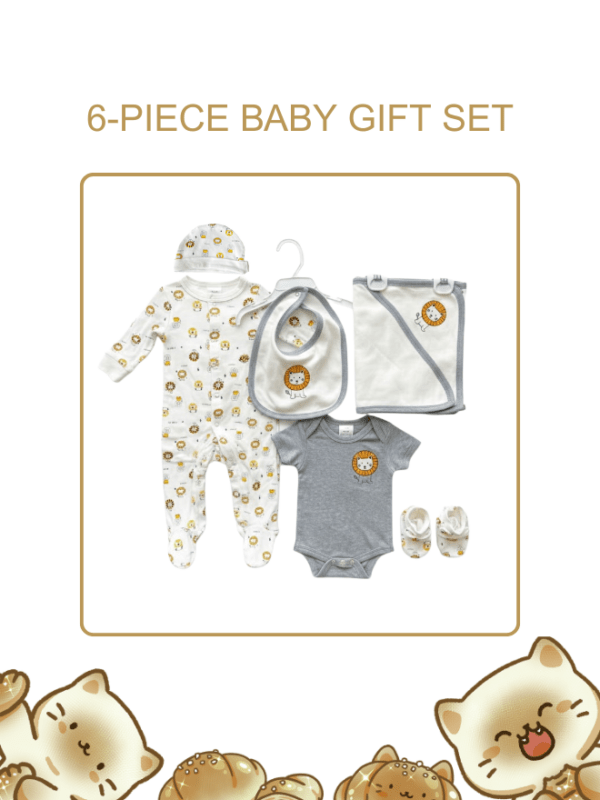 Newborn Comfort Essentials – 6-Piece Baby Gift Set