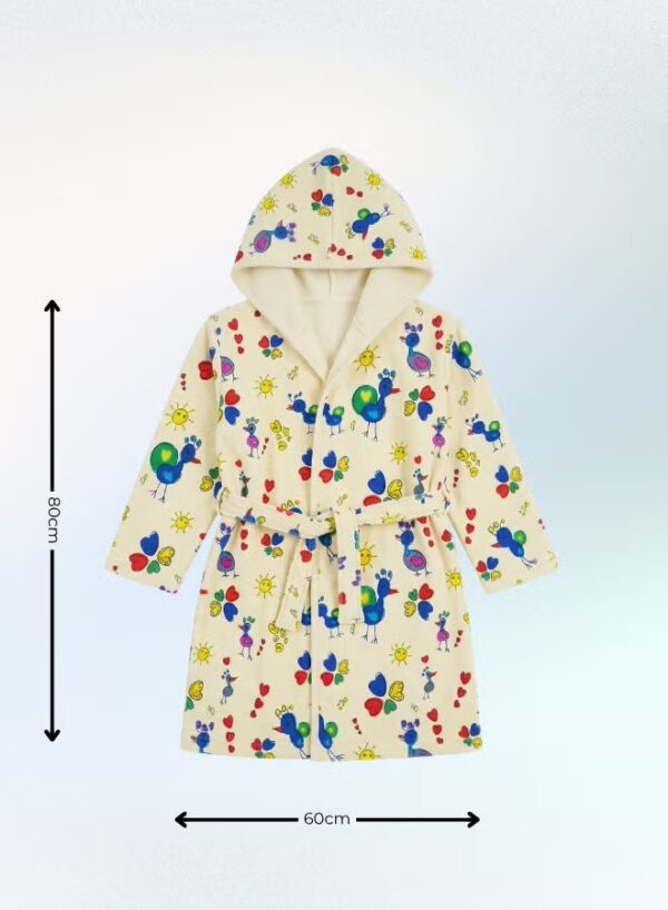 Kids Hooded Bathrobe Pack of 2– Quick Dry Microfiber Beach & Bath Robe for Boys & Girls, Soft Absorbent Swim Cover Up, Lightweight Pool & Home Use