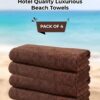 Pearl Coast Oversized Beach Towel Set (Pack of 4) | 90x180cm | Extra Large | Premium Cotton | 600 GSM | Super Soft and Highly Absorbent | Hotel And Spa Quality Towels