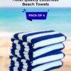 Pearl Coast Oversized Beach Towel Set (Pack of 4) | 90x180cm | Extra Large | Premium Cotton | 600 GSM | Super Soft and Highly Absorbent | Hotel And Spa Quality Towels
