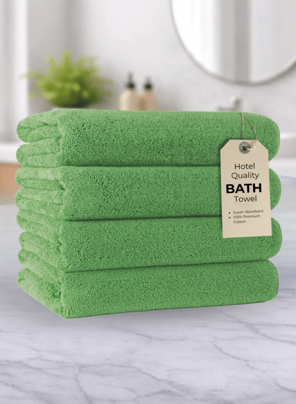 Pearl Coast Luxury Bath Towel Set (Pack of 4) – Premium 100% Cotton, 630 GSM – Ultra Soft, Highly Absorbent Hotel & Spa Quality Towels