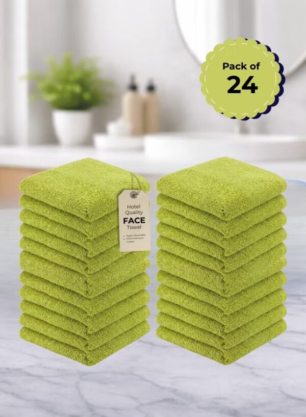 Pearl Coast Luxury Face Towel Set – 30x30cm Premium 100% Cotton, 630 GSM – Ultra Soft, Highly Absorbent Hotel & Spa Quality Towels