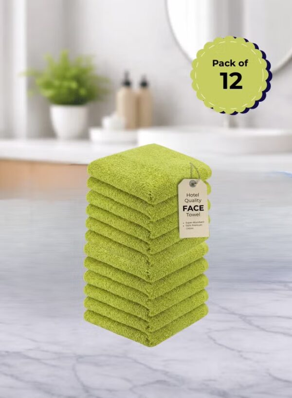 Pearl Coast Luxury Face Towel Set – 30x30cm Premium 100% Cotton, 630 GSM – Ultra Soft, Highly Absorbent Hotel & Spa Quality Towels