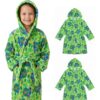 Kids Hooded Bathrobe Pack of 2– Quick Dry Microfiber Beach & Bath Robe for Boys & Girls, Soft Absorbent Swim Cover Up, Lightweight Pool & Home Use