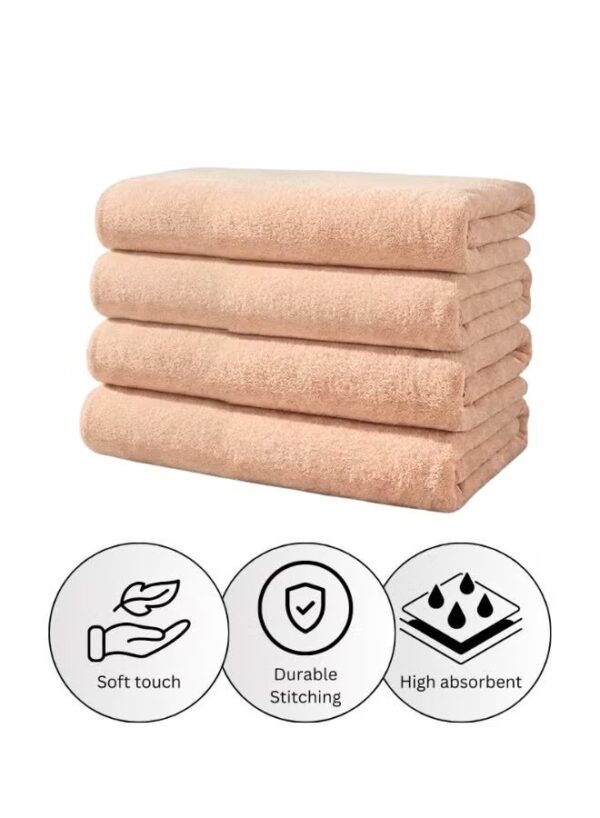 Pearl Coast Oversized Beach Towel Set (Pack of 4) | 90x180cm | Extra Large | Premium Cotton | 600 GSM | Super Soft and Highly Absorbent | Hotel And Spa Quality Towels